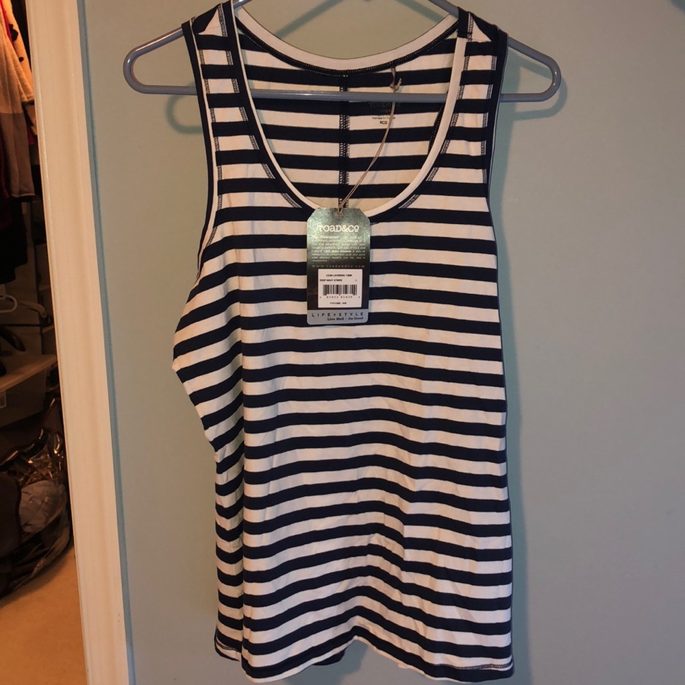 Navy and white tank brand new